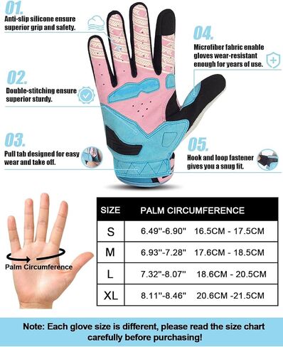 EUDE Mountain Bike Gloves - Anti-Fall Protection for Women and Men, Ultra-Thin and Breathable With Touchscreen Fingers for Riding, Motorcycle, ATV in Saudi Arabia