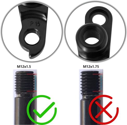 ECSiNG 1PC Bicycle Derailleur Hanger Aluminum Alloy M12x1.5mm Derailleur Hanger with Screws Replacement Part GH-187 Compatible with Whyte Bicycle for M12x1.5mm Through Axle in Saudi Arabia