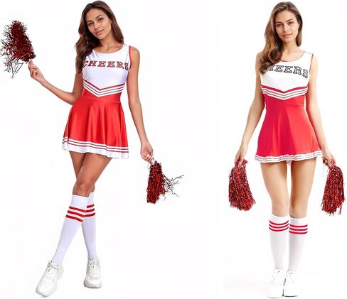 Wildarms 6PCS pom poms Cheerleading with Handle Rings - Perfect for Sports Teams, Dance Training, and Party Celebrations (Red-6pcs) in Saudi Arabia