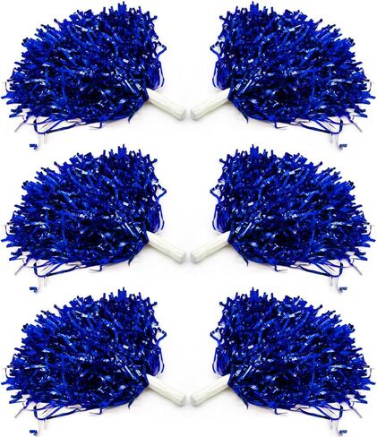 Wildarms 6PCS pom poms Cheerleading with Handle Rings - Perfect for Sports Teams, Dance Training, and Party Celebrations (Red-6pcs) in Saudi Arabia