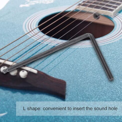 2 PCS Truss Rod Allen Wrench Tool Truss Rod Wrench, Steel L Shape Guitar Neck Adjustment Tool with Groove, Straighten Acoustic Neck (5mm/0.2in) in Saudi Arabia