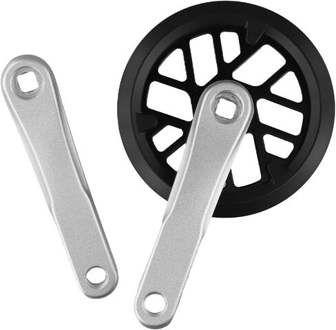 Childrens Bike Crankset, 32T folding bike chainring kids bike for ebike 127/140/152mm crankset, Plastic double protectors(32 * 140mm) in Kuwait