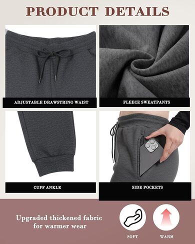 4 Pack Sweatpants Women Joggers Sweat Pants for Womens Fleece Sweatpants with Pockets Drawstring for Running Yoga in Saudi Arabia
