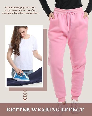 4 Pack Sweatpants Women Joggers Sweat Pants for Womens Fleece Sweatpants with Pockets Drawstring for Running Yoga in Saudi Arabia