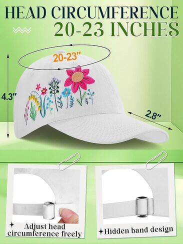 Biggun Trendy Embroidered Baseball Cap for Girls Women Men - Adjustable Soft Breathable Hats for Casual Wear in Saudi Arabia