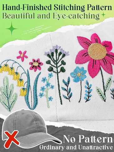 Biggun Trendy Embroidered Baseball Cap for Girls Women Men - Adjustable Soft Breathable Hats for Casual Wear in Saudi Arabia