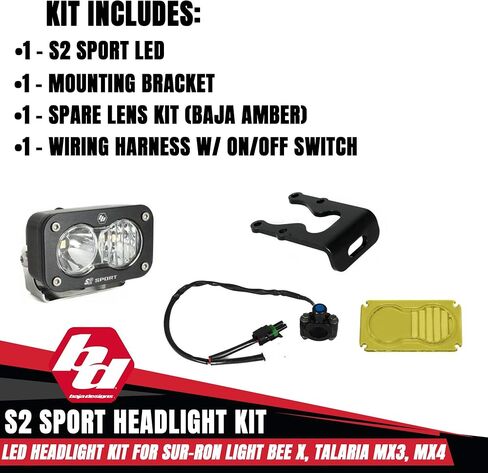 Baja Designs S2 Pro Headlight Kit for Sur-Ron Light Bee X و Talaria MX3/MX4 (Combo ؛ Clear) in Kuwait