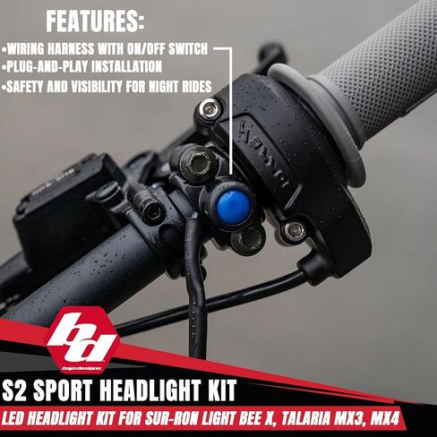 Baja Designs S2 Pro Headlight Kit for Sur-Ron Light Bee X و Talaria MX3/MX4 (Combo ؛ Clear) in Kuwait
