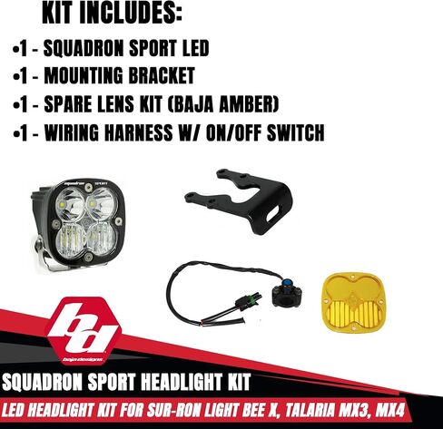 Baja Designs S2 Pro Headlight Kit for Sur-Ron Light Bee X و Talaria MX3/MX4 (Combo ؛ Clear) in Kuwait