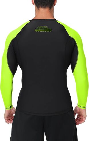 قمصان Runhit الرجالية BJJ Rash Guard Jiu Jitsu قمصان ضغط طويلة الأكمام لـ MMA No GI المصارعة تصارع الطبقة الأساسية الرياضية in Kuwait