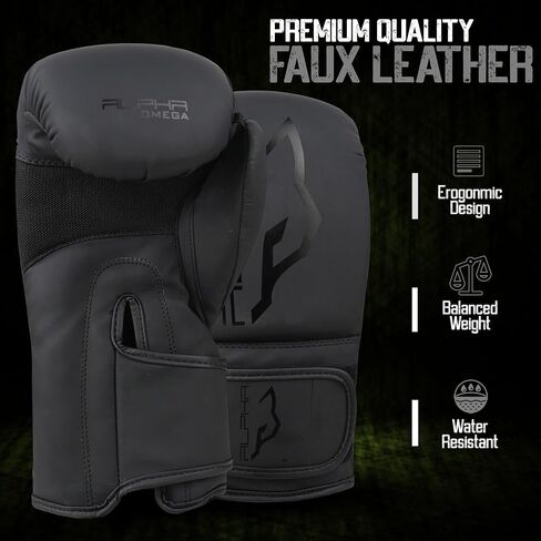Boxing Gloves Men for Training, Sparring, Kickboxing, Muay Thai, MMA, Heavy Bag & Fitness I Premium Faux Leather, Shock Absorption, Wrist Support for Adults & Youth, Boxing Gloves Women in Saudi Arabia