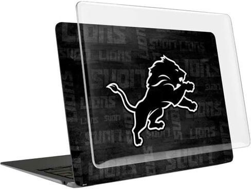 حقيبة كمبيوتر محمول Skinit Plus متوافقة مع جهاز MacBook Air 15 بوصة (2023) - تصميم أسود وأبيض مرخص رسميًا من NFL Detroit Lions in Saudi Arabia