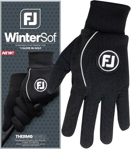 FootJoy Men's WinterSof Golf Glove, Black, Medium/Large, Pair in Saudi Arabia