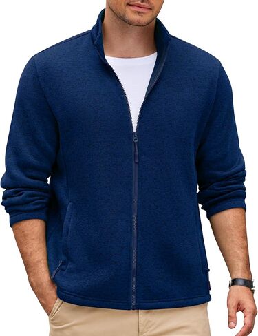 COOFANDY Mens Fleece Jacket Zip Up Lightweight Sweater Jackets Casual Warm with Pockets for Home Office Hiking in Saudi Arabia