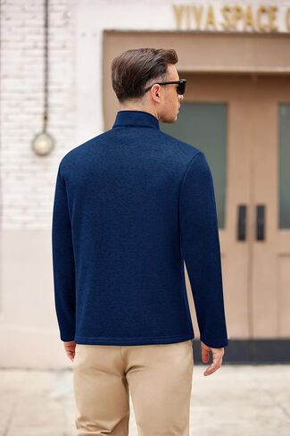 COOFANDY Mens Fleece Jacket Zip Up Lightweight Sweater Jackets Casual Warm with Pockets for Home Office Hiking in Saudi Arabia