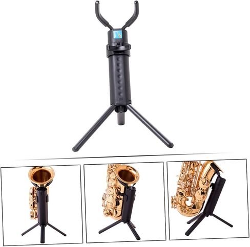 Foldable Alto Saxophone Stand Portable Sax Holder with Stable Tabletop Bracket for Home Storage and Music Classroom Display Black in Saudi Arabia