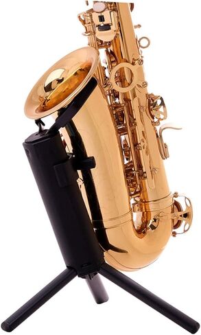 Foldable Alto Saxophone Stand Portable Sax Holder with Stable Tabletop Bracket for Home Storage and Music Classroom Display Black in Saudi Arabia