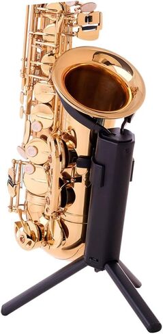 Foldable Alto Saxophone Stand Portable Sax Holder with Stable Tabletop Bracket for Home Storage and Music Classroom Display Black in Saudi Arabia