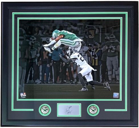 صورة Saquon Barkley مؤطرة بمقاس 16 × 20 فيلادلفيا مع نقش تلقائي مع نقش تلقائي بالليزر in Saudi Arabia