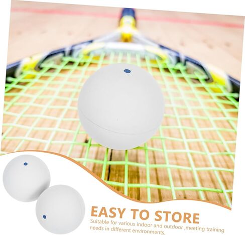 Milisten 2pcs Squash Training Balls for Beginners Rubber Practice Balls for Hand Eye Coordination Realistic Bounce Durable Construction for Skill Development in Saudi Arabia