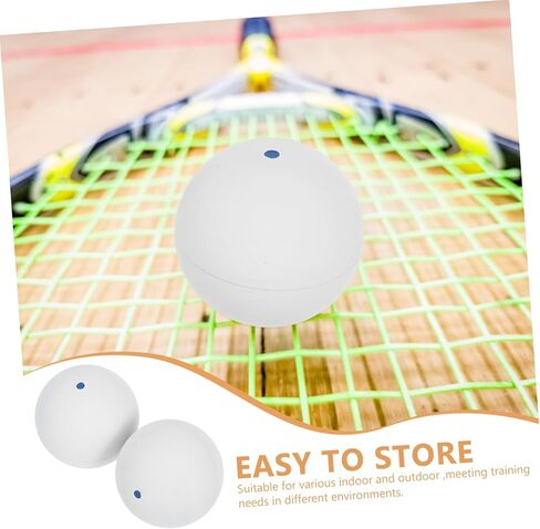 POPETPOP 2pcs Rubber Squash Training Balls for Hand Eye Coordination and Reaction Improvement for Beginner Practice Indoor and Outdoor Use Precision Weight for Enhanced Performance in Saudi Arabia