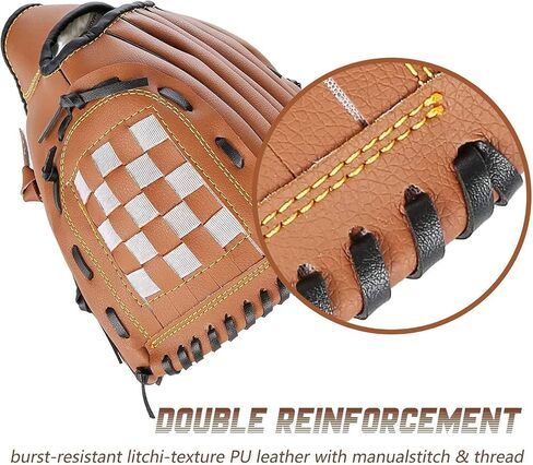 Baseball Glove,Baseball Softball Mitt,Ergonomic Design - Comfortable and Durable Mitt for Kids Youth Adults Training and Beginner in Saudi Arabia