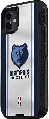 ملصق Skinit متوافق مع حافظة OtterBox Defender iPhone 11 - تصميم جيرسي منزلي مرخص رسميًا من NBA Memphis Grizzlies in Saudi Arabia