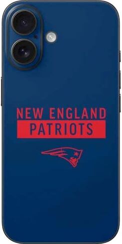 ملصق هاتف Skinit متوافق مع iPhone 16 - تصميم شعار كبير مرخص رسميًا من NFL New England Patriots in Saudi Arabia