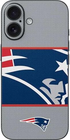 Skinit Decal Phone Skin Compatible with iPhone 16 - Officially Licensed NFL New England Patriots Large Logo Design in Saudi Arabia