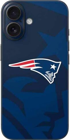 Skinit Decal Phone Skin Compatible with iPhone 16 - Officially Licensed NFL New England Patriots Large Logo Design in Saudi Arabia
