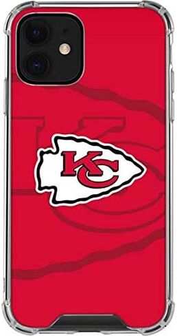 Skinit Clear Phone Case Compatible with iPhone 12 - Officially Licensed NFL Kansas City Chiefs Double Vision Design in Saudi Arabia