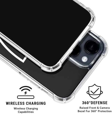 حافظة هاتف Skinit الشفافة متوافقة مع iPhone 14 - تصميم شعار كبير مرخص رسميًا من NFL Las Vegas Raiders in Saudi Arabia