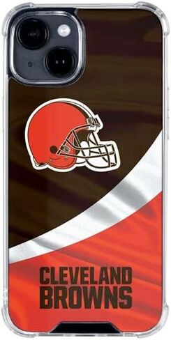 Skinit Clear Phone Case Compatible with iPhone 14 - Officially Licensed NFL Cleveland Browns Design in Saudi Arabia