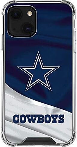 Skinit Clear Phone Case Compatible with iPhone 13 - Officially Licensed NFL Dallas Cowboys Design in Saudi Arabia