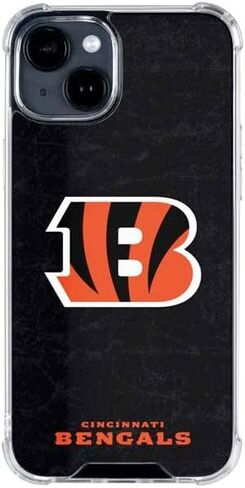 Skinit Clear Phone Case Compatible with iPhone 14 - Officially Licensed NFL Cincinnati Bengals - Distressed Design in Saudi Arabia