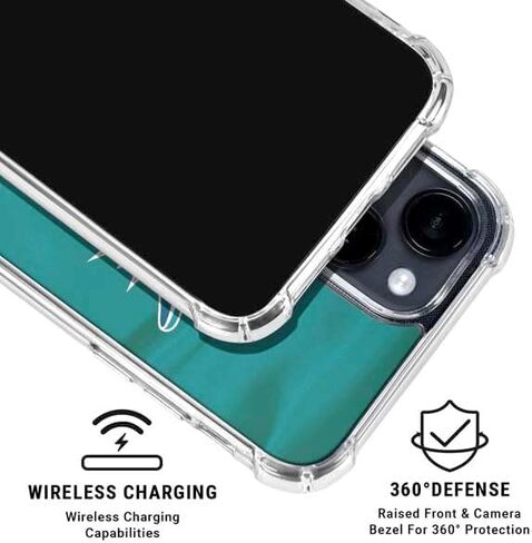 حافظة هاتف Skinit الشفافة متوافقة مع iPhone 14 - تصميم NFL Miami Dolphins المرخص رسميًا in Saudi Arabia