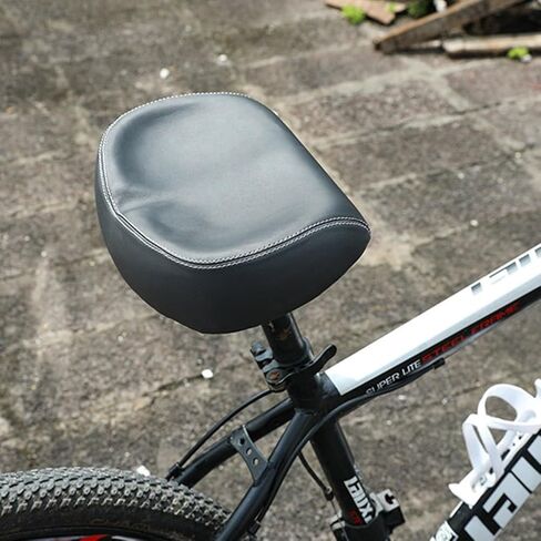 Bike Seat Noseless Wide Bicycle Seat Cushion for Women Men, Multiple Fit Saddle for Electric, Exercise, Cruiser Bikes, Black in Saudi Arabia