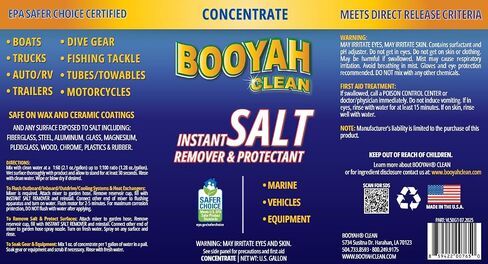 Booyah Clean Instant Salt Remover & Protremant - مثالي للتدفق الخارجي للملح وغسل الملح ، EPA أكثر أمانًا. in Kuwait