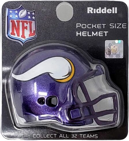 Minnesota Vikings Current Riddell Speed Pocket Pro Mini 2" Football Helmet - New in Riddell Clamshell in Saudi Arabia