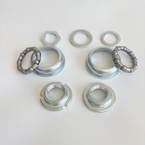 XYAUTO Bicycle Bottom Bracket Cup Set 2" Cup for Single Piece Crankset 5/16X9 Ball Retainer, One-Piece Crank Bottom Bracket Set Included Bearings in Kuwait