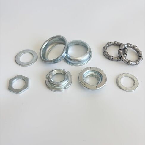XYAUTO Bicycle Bottom Bracket Cup Set 2" Cup for Single Piece Crankset 5/16X9 Ball Retainer, One-Piece Crank Bottom Bracket Set Included Bearings in Kuwait