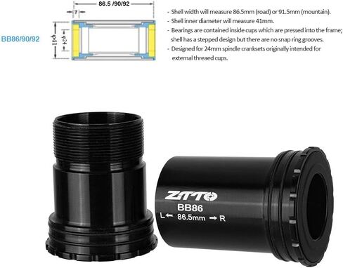Bottom Bracket, BB86 24mm Press Fit Bicycle Bottom Bracket Thread Lock for BB86 BB90 BB92 Mountain Bike Road Bicycle Crankset in Saudi Arabia