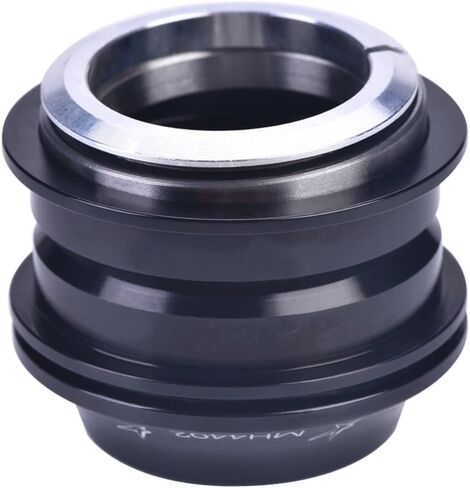 Headset Set 44mm Aluminium Alloy Bearing Headset Mountain Road Tube Accessories(Black) in Saudi Arabia