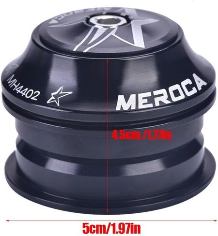Headset Set 44mm Aluminium Alloy Bearing Headset Mountain Road Tube Accessories(Black) in Saudi Arabia