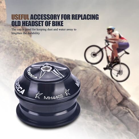 Headset Set 44mm Aluminium Alloy Bearing Headset Mountain Road Tube Accessories(Black) in Saudi Arabia