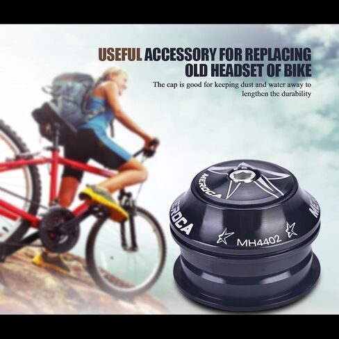 Headset Set 44mm Aluminium Alloy Bearing Headset Mountain Road Tube Accessories(Black) in Saudi Arabia