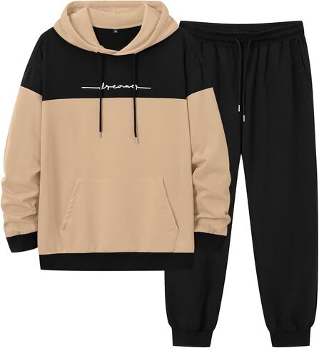 بدلة رياضية بقلنسوة للرجال من Babioboa مكونة من قطعتين من الصوف بدلة رياضية للركض مع قلنسوة ومجموعة بنطال رياضي in Kuwait