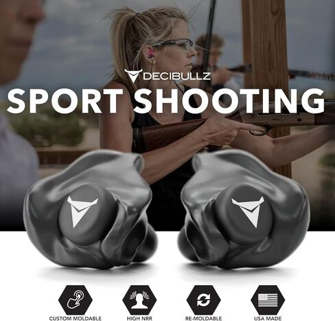 Decibullz Custom Molded Earplugs Master Case Pack (20 Pairs) Bulk Ear Plugs Individually Wrapped 31 dB Highest NRR  Hearing Protection for Shooting Travel Work Concerts - Multipack (Black) in Kuwait