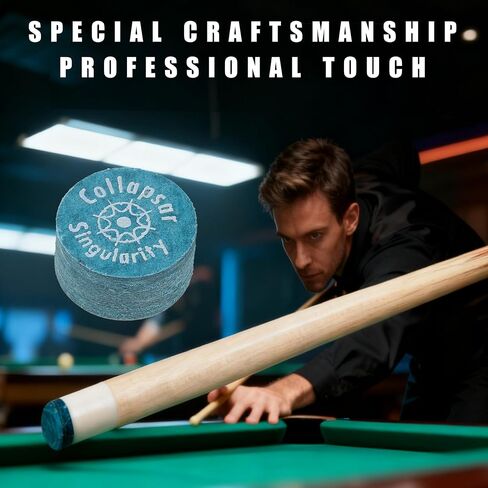Collapsar 14mm Black Layer Pigskin Pool Cue Tips - 1 pc, Individual Packaging in Saudi Arabia