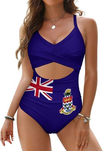 One-Piece Swimsuit Bermuda Flag Adjustable Strap Swimwear Beachwear Summer Beach Bathing Suits for Womens in Saudi Arabia